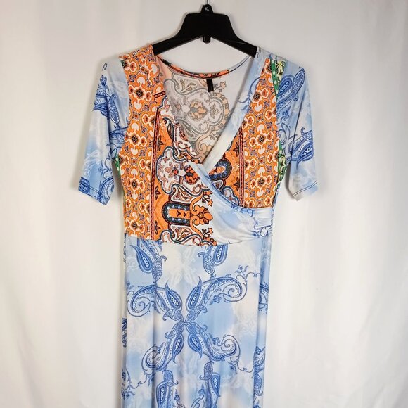Uptown USA Boho Paisley Print Maxi Dress Women’s Size S Flowing Excellent - Picture 5 of 8